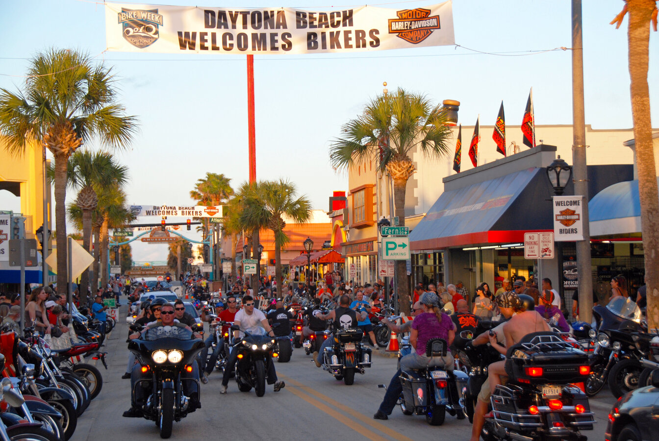 Crowds enjoying a major Daytona Beach event